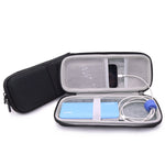 Mobile Phone Power Bank Data Cable EVA Storage Bag, Gray, Black