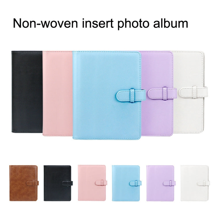 3インチPUレトロ写真アルバム 写真収納記念ブック、ホワイト、ピンク、パープル、ブルー、ブラック、ブラウン