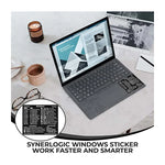 PC Reference Keyboard Shortcut Sticker Adhesive For PC Laptop Desktop, Black