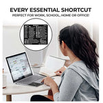 PC Reference Keyboard Shortcut Sticker Adhesive For PC Laptop Desktop, Black