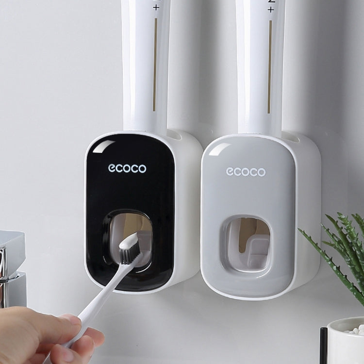 ECOCO E1922子供大人用ダブルポジション自動歯磨き粉絞り器、E1922ブラック、E1922グレー