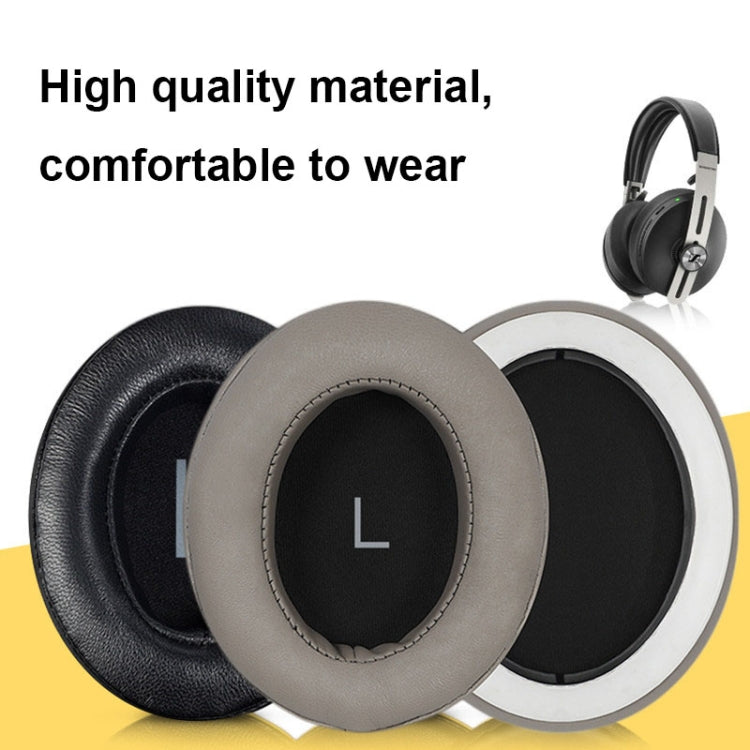 通気性フォームヘッドホンイヤーマフ バックル付き Sennheiser Momentum 3用 仕様：ブラックプロテイン、ブラックラムスキン、ゴールドプロテイン、ゴールドラムスキン