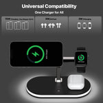 UD23 15W 3イン1 デスクトップ アルミ合金 ワイヤレス充電器 スマートフォン＆iWatch＆AirPods用、UD23