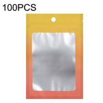 100個入りアルミホイルジップロックバッグ ジュエリーデータケーブル密封包装袋、サイズ: 7.5x10cm（ピンクから紫のグラデーション）、7.5x10cm（ブルーからピンクのグラデーション）、7.5x10cm（ブルーグラデーション）、7.5x10cm（イエローグラデーション）、8.5x13cm（ピンクから紫のグラデーション）