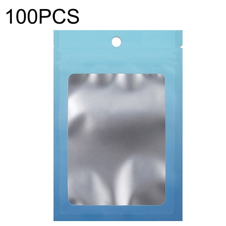 100個入りアルミホイルジップロックバッグ ジュエリーデータケーブル密封包装袋、サイズ: 7.5x10cm（ピンクから紫のグラデーション）、7.5x10cm（ブルーからピンクのグラデーション）、7.5x10cm（ブルーグラデーション）、7.5x10cm（イエローグラデーション）、8.5x13cm（ピンクから紫のグラデーション）