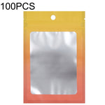 100個入りアルミホイルジップロックバッグ ジュエリーデータケーブル密封包装袋、サイズ: 7.5x10cm（ピンクから紫のグラデーション）、7.5x10cm（ブルーからピンクのグラデーション）、7.5x10cm（ブルーグラデーション）、7.5x10cm（イエローグラデーション）、8.5x13cm（ピンクから紫のグラデーション）