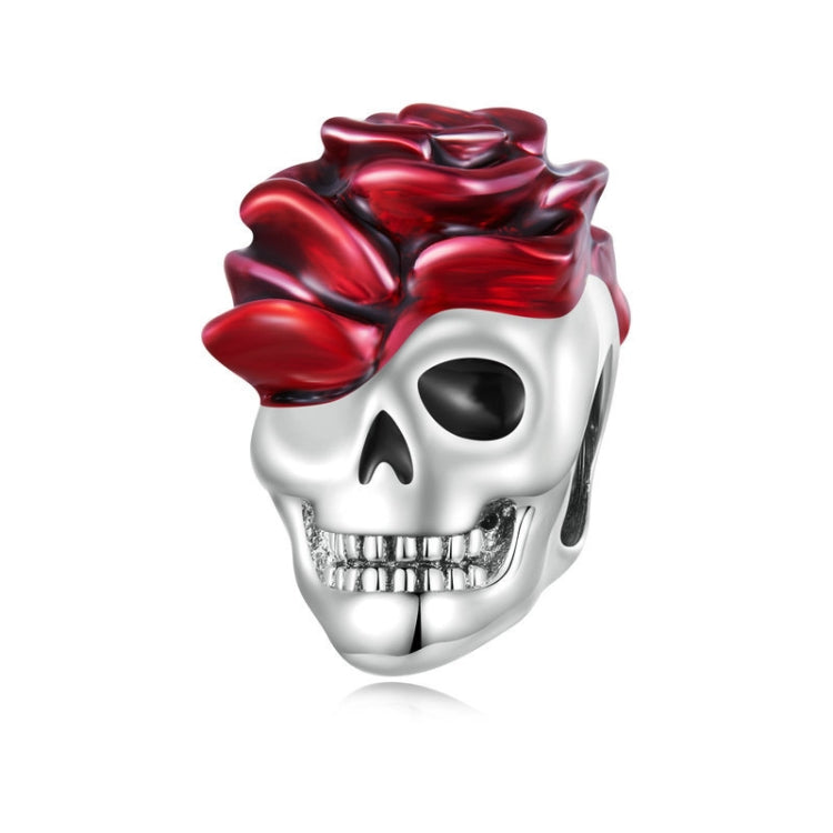 SCC2403 ハロウィンローズスカルスケルトンパール 925シルバーブレスレットアクセサリー SCC2403