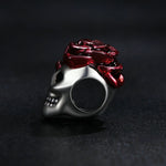 SCC2403 ハロウィンローズスカルスケルトンパール 925シルバーブレスレットアクセサリー SCC2403