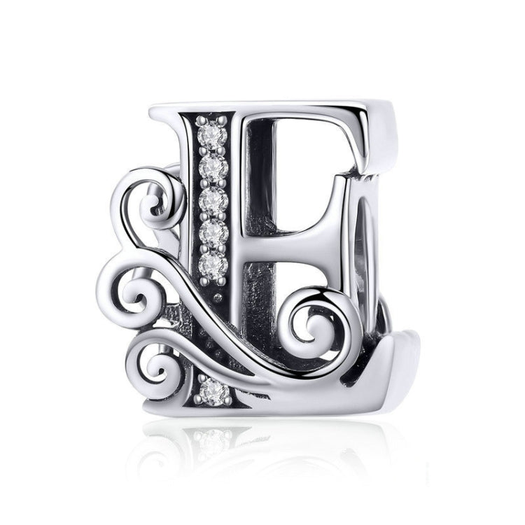 BSC030 26文字DIYブレスレットビーズアクセサリー ジルコンシルバービーズ、スタイル: A、B、C、D、E、F、G、H、I、J、K、L、M、N、O、P、Q、R、S、T、U、V、W、X、Y、Z