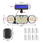 Solar Human Body Sensor Light LED Outdoor Waterproof Garden Light, Style:, Split 226LED