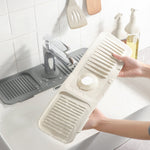 Faucet Silicone Draining Mat Anti-splash Kitchen Sink Non-slip Soap Mat, Large, Extra Large
