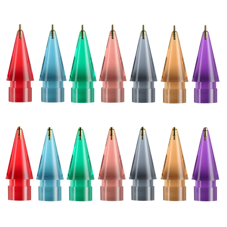 For Apple Pencil 1/2 2pcs Stylus Transparent Replacement Needle Nib, Spec:, Extended (Red), Extended (Blue), Extended (Green), Extended (Pink), Extended (Gray), Extended (Gold), Extended (Purple), Round (Red), Round (Blue), Round (Green), Round (Pink) ...