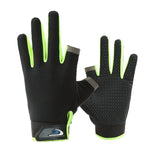 1 Pair QX0008 Outdoor Sunscreen Non-Slip Exposed Two-Finger Fishing Gloves, Free Size