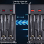BMAX BH-804U 1.2V AA/AAA 充電式電池 独立4スロット USB充電器, 4スロット マイクロUSB(ブラック)