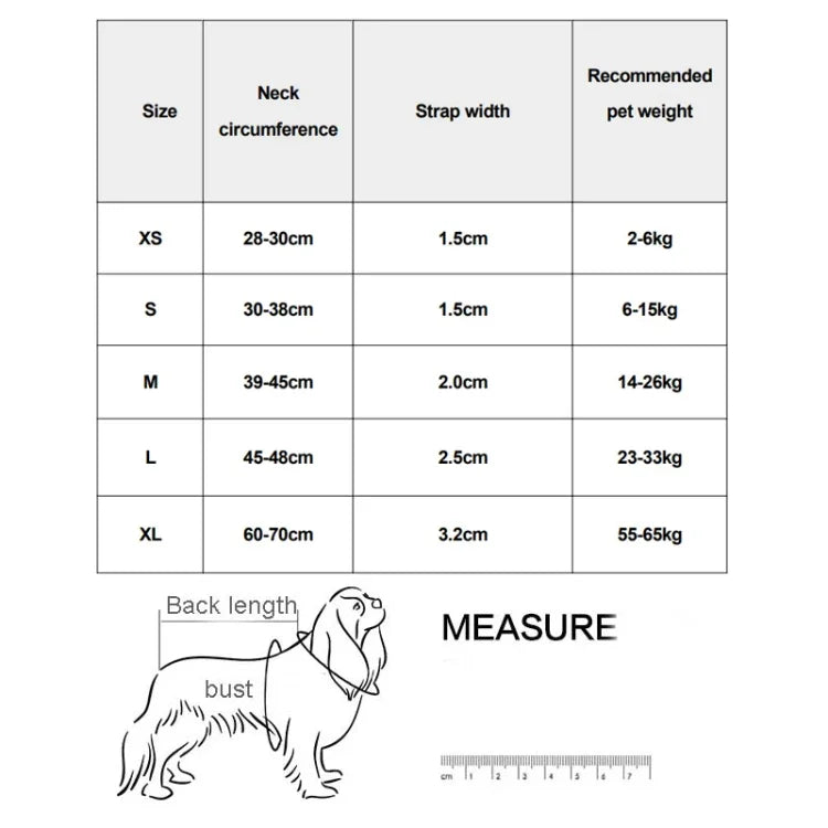 ハニカムネット犬用首輪 通気性反射 もつれ防止首輪 XS, S, M, L, XL
