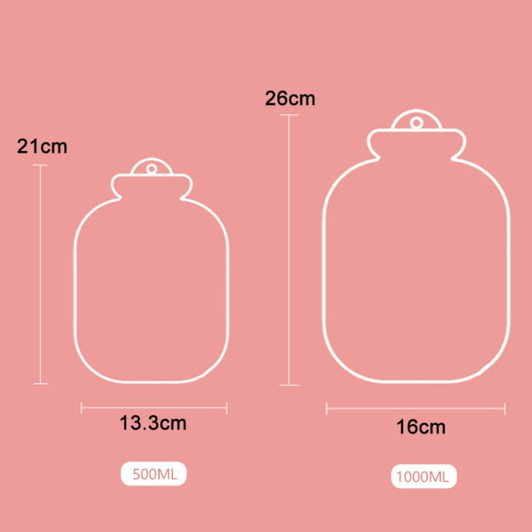 カートゥーンぬいぐるみ携帯用水注入ミニ湯たんぽ、500MLピンク、500MLブルー、1000MLブルー、1000MLグリーン、1000MLミントグリーン、1000MLインサートイエロー、1000MLインサートグリーン