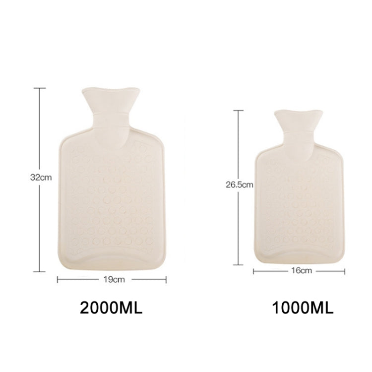 取り外し可能洗濯布カバーゴム製湯たんぽ介入可能、グレー雲1000ML
