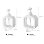 透明ハンドサニタイザースプリットボトル プラスチックプレス式乳液ボトル 300ml 500ml