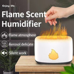 200ML シミュレーション炎アロマディフューザー加湿器 超音波空気清浄機