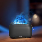 シミュレーション炎アロマ加湿器 寝室用アンビエントライト、ホワイト、グリーン、グレー、3色（RGB）
