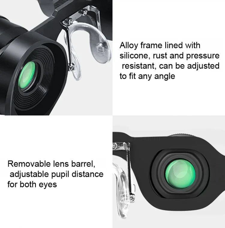 D-1548 10x HD Adjustable Focus Fishing Binoculars,Spec:, Only Binoculars, With Grey Polarised Lens, With Yellow Polarised Lens, With Red Polarised Lens, With Grey+Yellow Polarised Lens, With Tricolour Polarised Lens