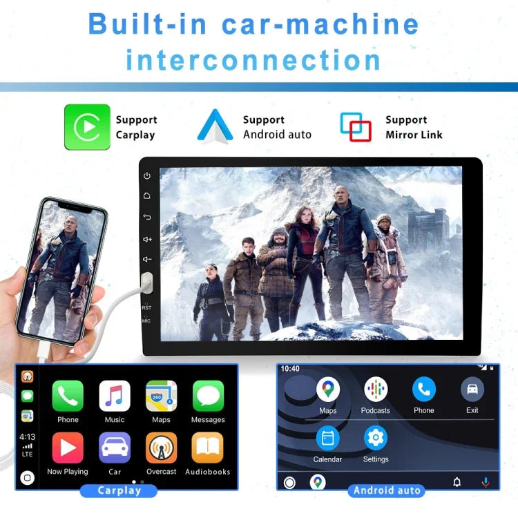 Q3570 9インチ Carplay シングルスピンドル MP5プレーヤー, スタイル: 標準, 標準+4灯カメラ, 標準+8灯カメラ, 標準+12灯カメラ