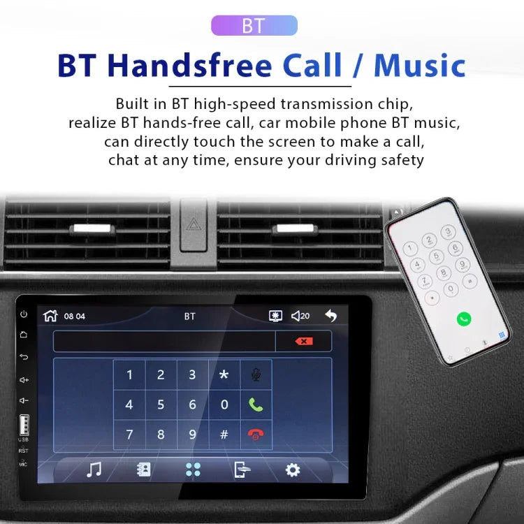 Q3570 9インチ Carplay シングルスピンドル MP5プレーヤー, スタイル: 標準, 標準+4灯カメラ, 標準+8灯カメラ, 標準+12灯カメラ