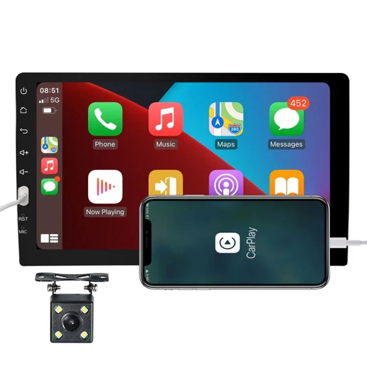 Q3570 9インチ Carplay シングルスピンドル MP5プレーヤー, スタイル: 標準, 標準+4灯カメラ, 標準+8灯カメラ, 標準+12灯カメラ