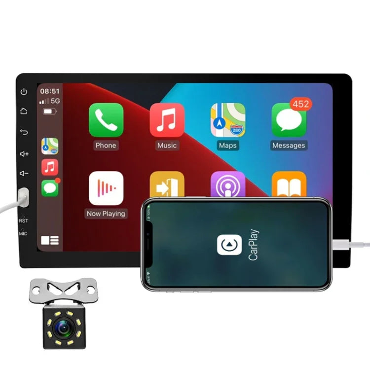 Q3570 9インチ Carplay シングルスピンドル MP5プレーヤー, スタイル: 標準, 標準+4灯カメラ, 標準+8灯カメラ, 標準+12灯カメラ