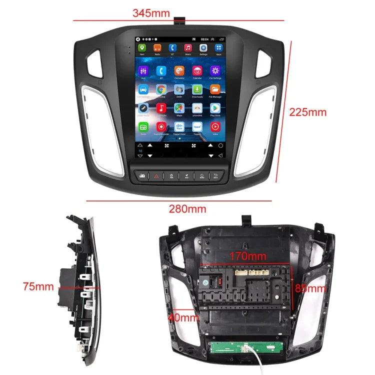 フォード フォーカス用 9.7インチ Android WiFi 車載統合機、スタイル：標準、標準＋4ライトカメラ、標準＋12ライトカメラ