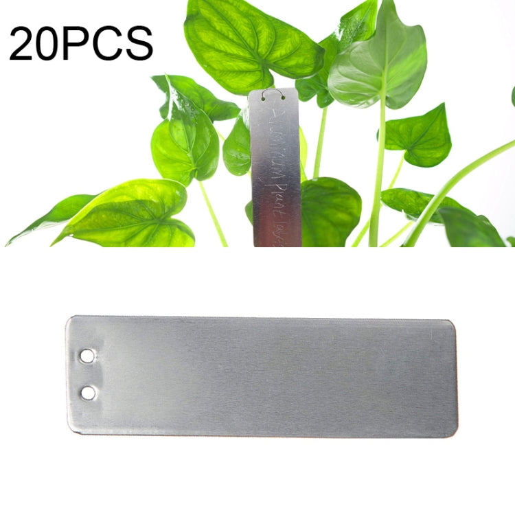 20個セット携帯防水アルミ製植物タグ防水植物ラベル、82 x 25mm 20個