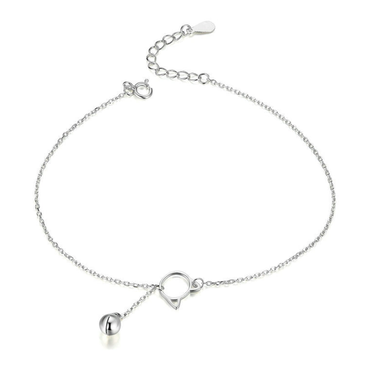 SCT003 キャットベル 925シルバーアンクレット ホワイトゴールドメッキ シンプルレディースアンクレット SCT003