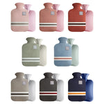 大型耐爆水注入PVC湯たんぽ 仕様：1000ml（レザーピンク）、1000ml（オレンジ）、1000ml（ライトグレー）、1000ml（ダークグレー）、1000ml（ネイビーブルー）、1000ml（スカイブルー）、2000ml（レザーピンク）、2000ml（オレンジ）、2000ml（ライトグレー）