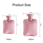大型耐爆水注入PVC湯たんぽ 仕様：1000ml（レザーピンク）、1000ml（オレンジ）、1000ml（ライトグレー）、1000ml（ダークグレー）、1000ml（ネイビーブルー）、1000ml（スカイブルー）、2000ml（レザーピンク）、2000ml（オレンジ）、2000ml（ライトグレー）