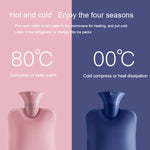 大型耐爆水注入PVC湯たんぽ 仕様：1000ml（レザーピンク）、1000ml（オレンジ）、1000ml（ライトグレー）、1000ml（ダークグレー）、1000ml（ネイビーブルー）、1000ml（スカイブルー）、2000ml（レザーピンク）、2000ml（オレンジ）、2000ml（ライトグレー）