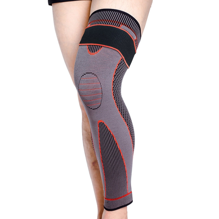 ナイロン編みライディングスポーツ延長膝パッド、XL、XXL