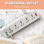 LDNIO SC10610 30W 10+6ポート多機能トラベル・ホーム・オフィス高速充電ソケット、仕様：UKプラグ、EUプラグ、USプラグ