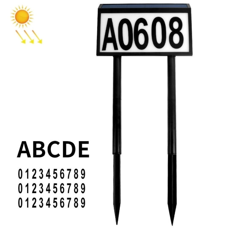 Solar LED Light Control Waterproof Plug Door Light, Style:, 5 Letters + 3 Sets Numbers, 26 Letters + 3 Sets Numbers