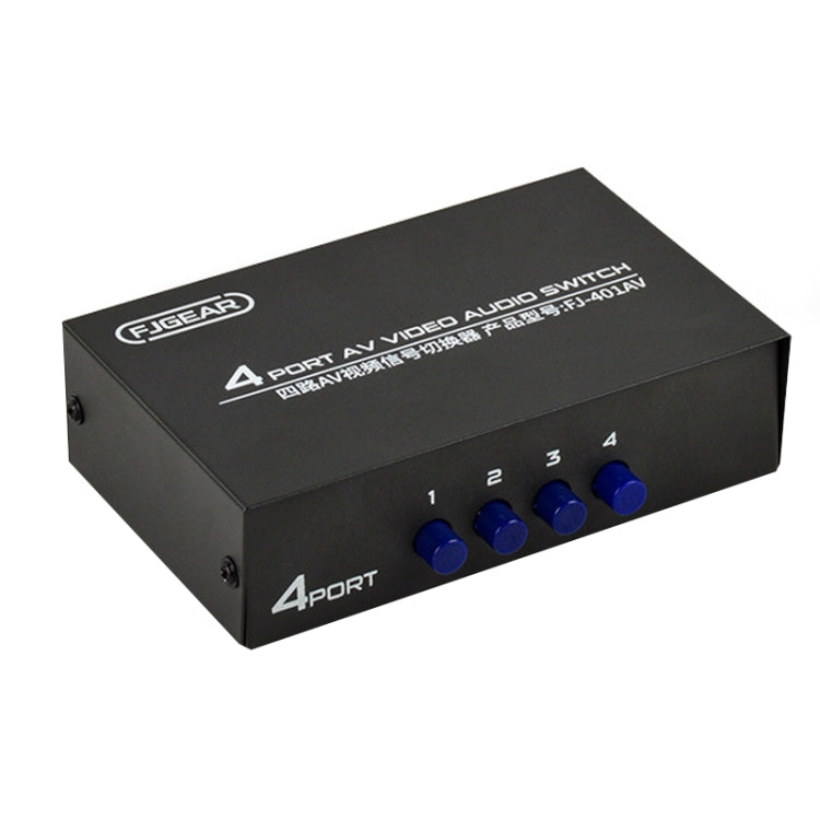FJGEAR FJ-401AV ロータスヘッドインターフェース 4方向 AV オーディオ・ビデオスイッチャー、FJ-401AV
