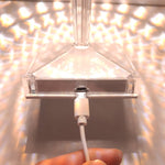 ベッドサイドクリスタルテーブルランプ LEDワイングラスナイトライト、仕様：3色モデルUSB、リモコンRGB16色、3色プラグインモデル