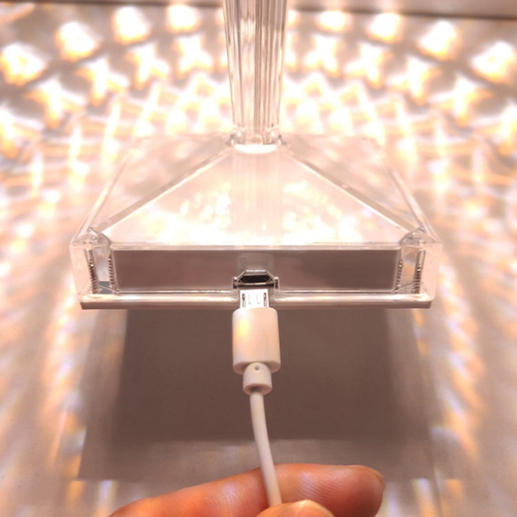 ベッドサイドクリスタルテーブルランプ LEDワイングラスナイトライト、仕様：3色モデルUSB、リモコンRGB16色、3色プラグインモデル