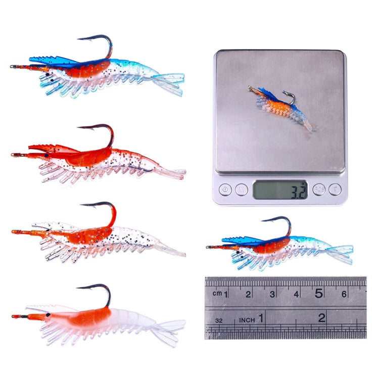 HENGJIA SO077 6cm 3g 鉛巻きエビソフトルアー シーバス用フェイクルアー、SO077 1、SO077 2、SO077 3、SO077 4