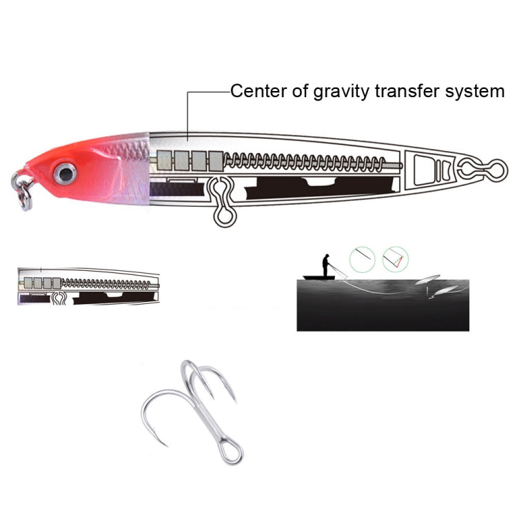 2個セット CH79 ハードベイト ロングキャスティングシンキングペンシルフェイクルアー、仕様：8cm 10g、8cm 14g、10.4cm 18g