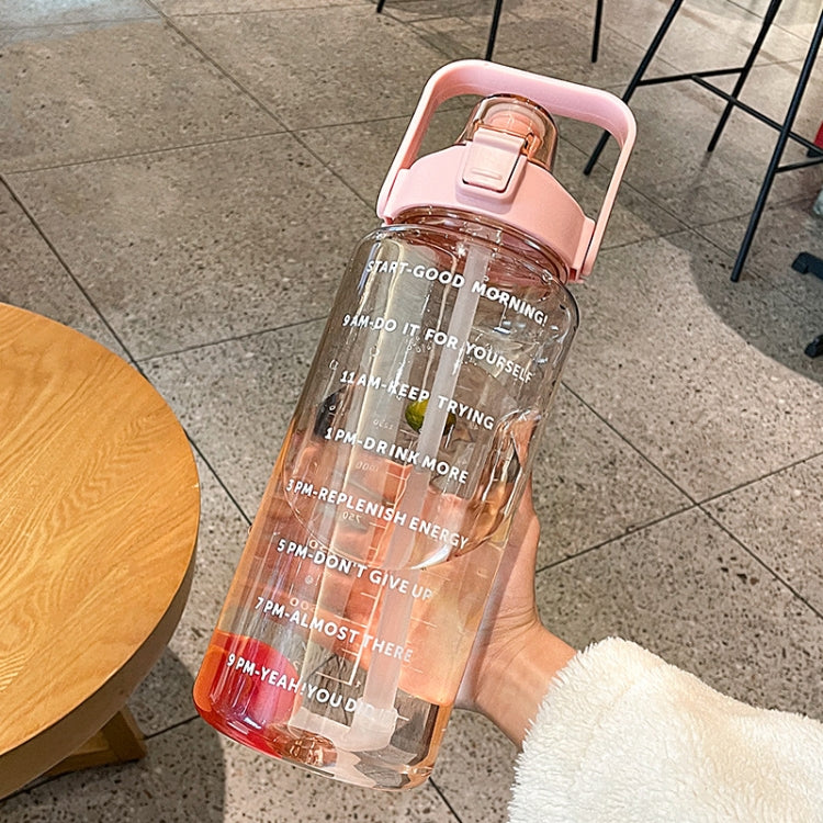 GYBL4503 2000ml 大容量アウトドアスポーツウォーターボトル ストロー付き 仕様：パープル、パープル＋ステッカー、パープル＋3Dステッカー、グリーン、グリーン＋ステッカー、グリーン＋3Dステッカー、ブルー、ブルー＋ステッカー、ブルー＋3Dステッカー、ブラック、ブラック＋ステッカー、ブラック＋3Dステッカー、ピンク