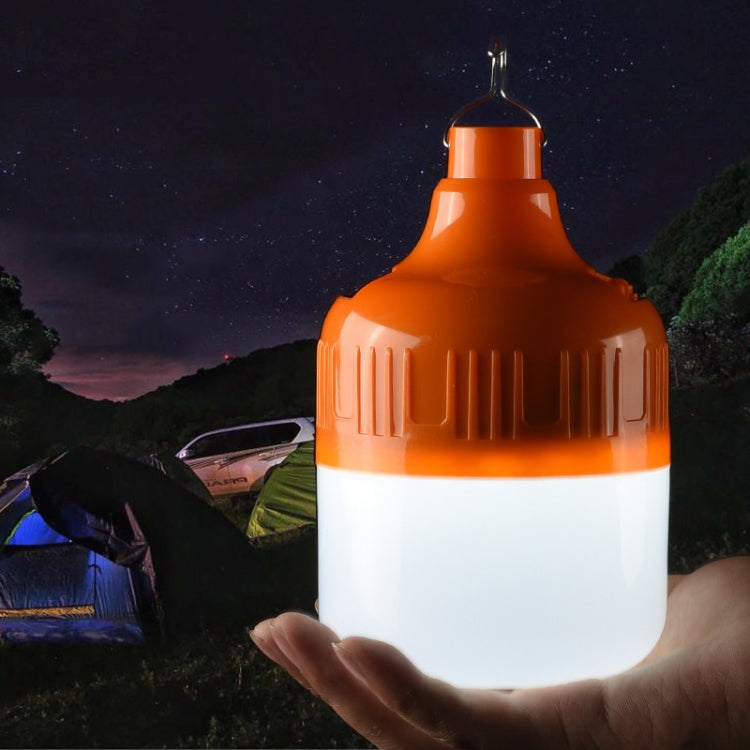 AB26 USB充電式LED電球 夜市屋台ライト 屋外キャンプ用吊り下げランプ、出力：30W（ホワイト）、60W（ホワイト）、80W（ホワイト）、100W（ホワイト）、200W（ホワイト）、300W（ホワイト）、80W（オレンジ）、100W（オレンジ）、200W（オレンジ）、300W（オレンジ）