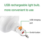 AB26 USB充電式LED電球 夜市屋台ライト 屋外キャンプ用吊り下げランプ、出力：30W（ホワイト）、60W（ホワイト）、80W（ホワイト）、100W（ホワイト）、200W（ホワイト）、300W（ホワイト）、80W（オレンジ）、100W（オレンジ）、200W（オレンジ）、300W（オレンジ）