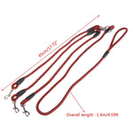 140cm 3イン1リード 多頭用犬用散歩ロープ、140cm 3イン1 青、140cm 3イン1 赤、140cm 3イン1 ローズレッド
