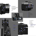 64MP 4インチタッチスクリーンハンドヘルドデジタルビデオカメラ、4K 16G、4K 32G、4K 64G
