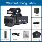 64MP 4インチタッチスクリーンハンドヘルドデジタルビデオカメラ、4K 16G、4K 32G、4K 64G