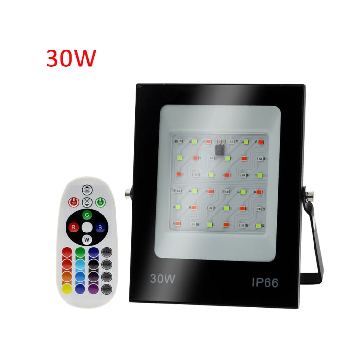 カラフルRGB変色LED投光器 リモコン付き、30W、100W